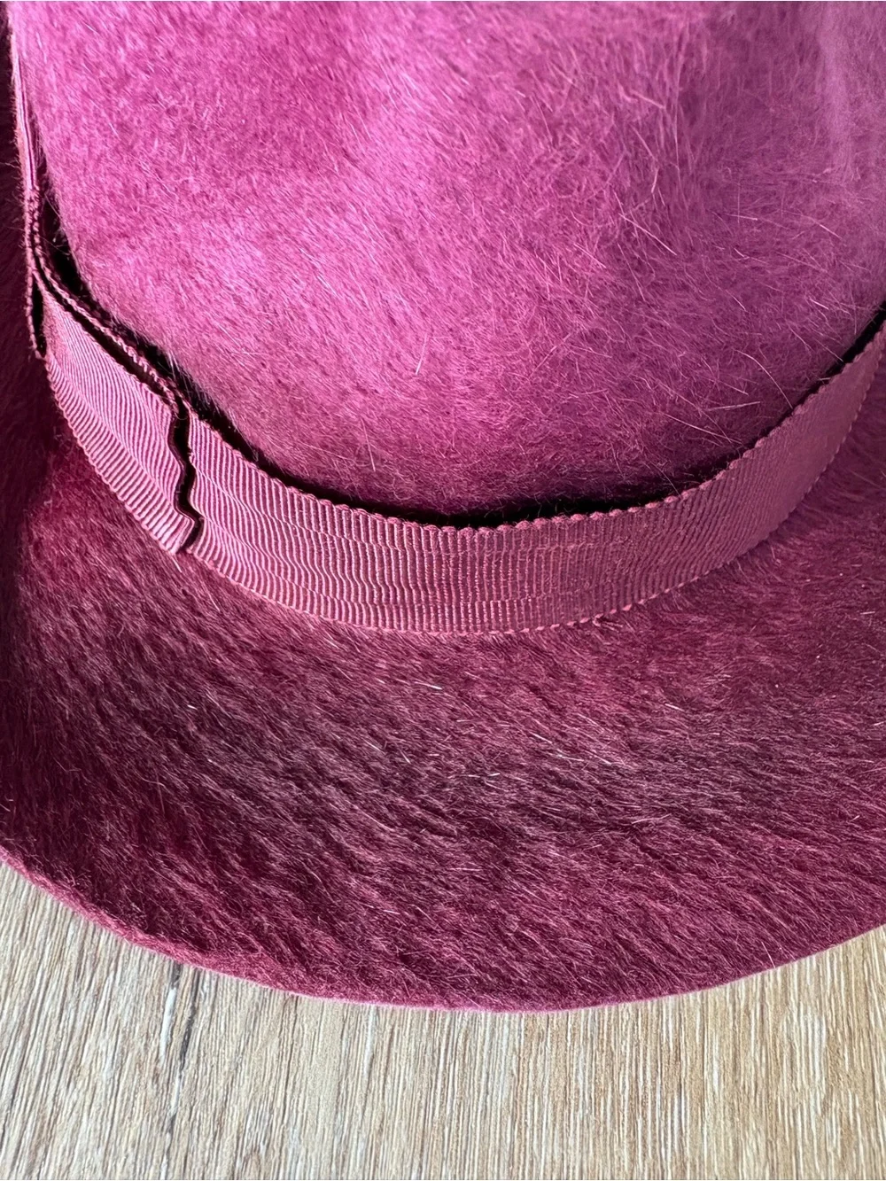 Helen Kaminski Rabbit Fur Felt Fedora Hat in Maroon Ombré| Fall, Chic,Classic